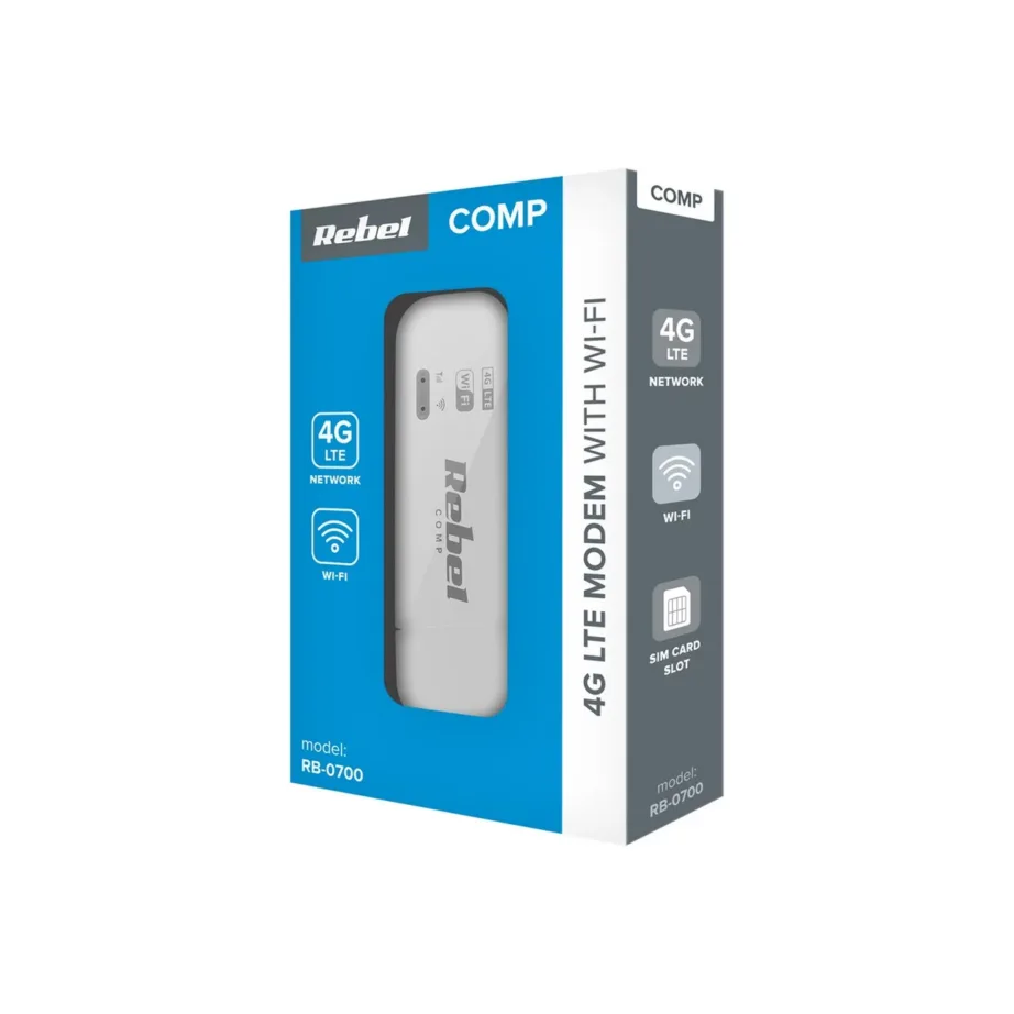 Rebel RB-0700 valge 4G LTE USB modem 90×28,4×13 mm, Maci ja Windowsi tugi – 2