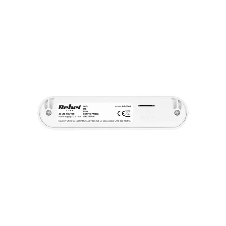 Rebel RB-0702 4G LTE SIM-kaardiga ruuter 2.4 GHz WiFi 150 Mbit/s valge, välisantenni ja Ethernet LAN-iga lauaruuter