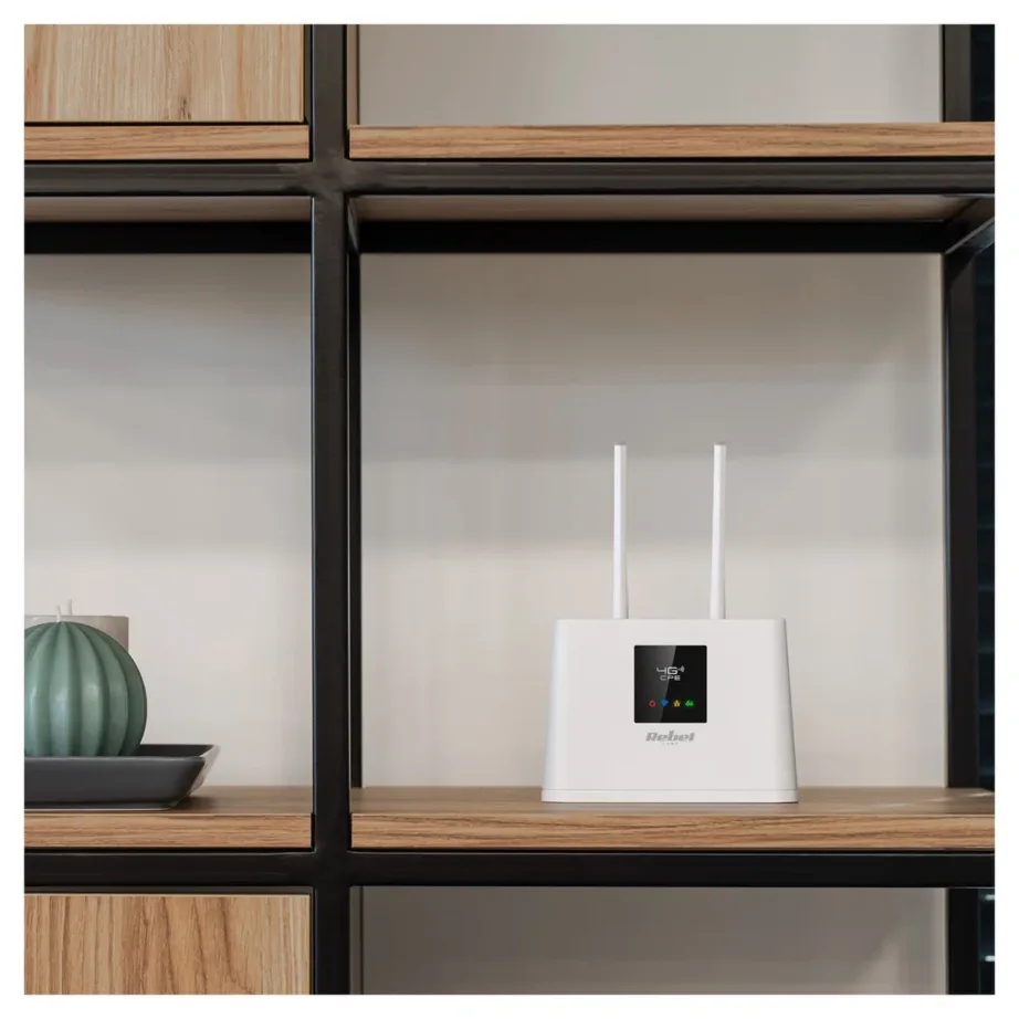 Rebel RB-0702 4G LTE SIM-kaardiga ruuter 2.4 GHz WiFi 150 Mbit/s valge, välisantenni ja Ethernet LAN-iga lauaruuter – 3