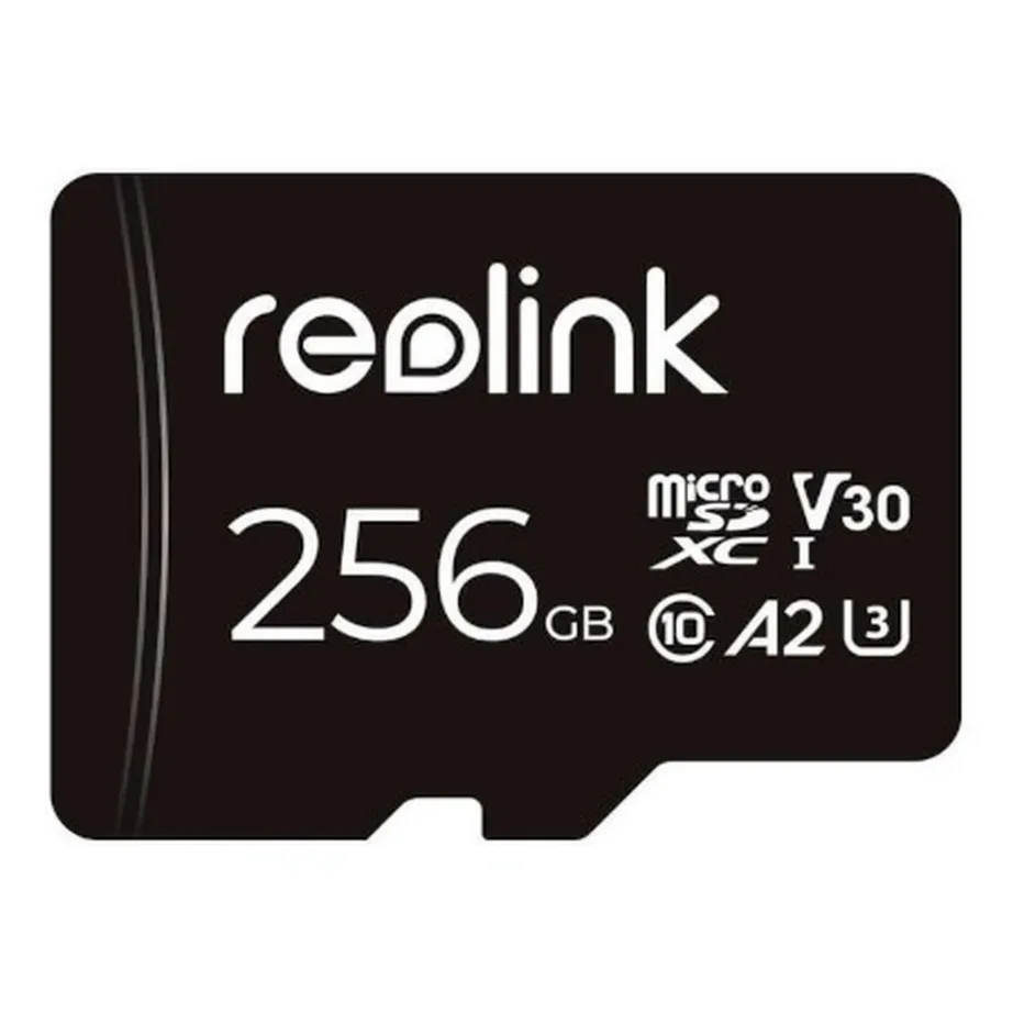 Reolink 256GB microSDXC UHS-I U3 mälukaart, Class 10, must, 100 MB/s
