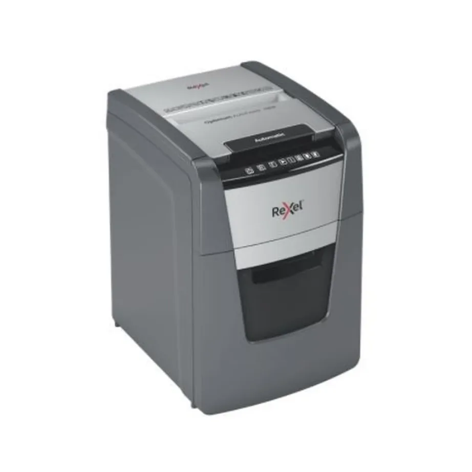 Rexel AutoFeed+ 100XEU alumiiniumist automaatne paberipurustaja 100-lehele, P-4 turbetase