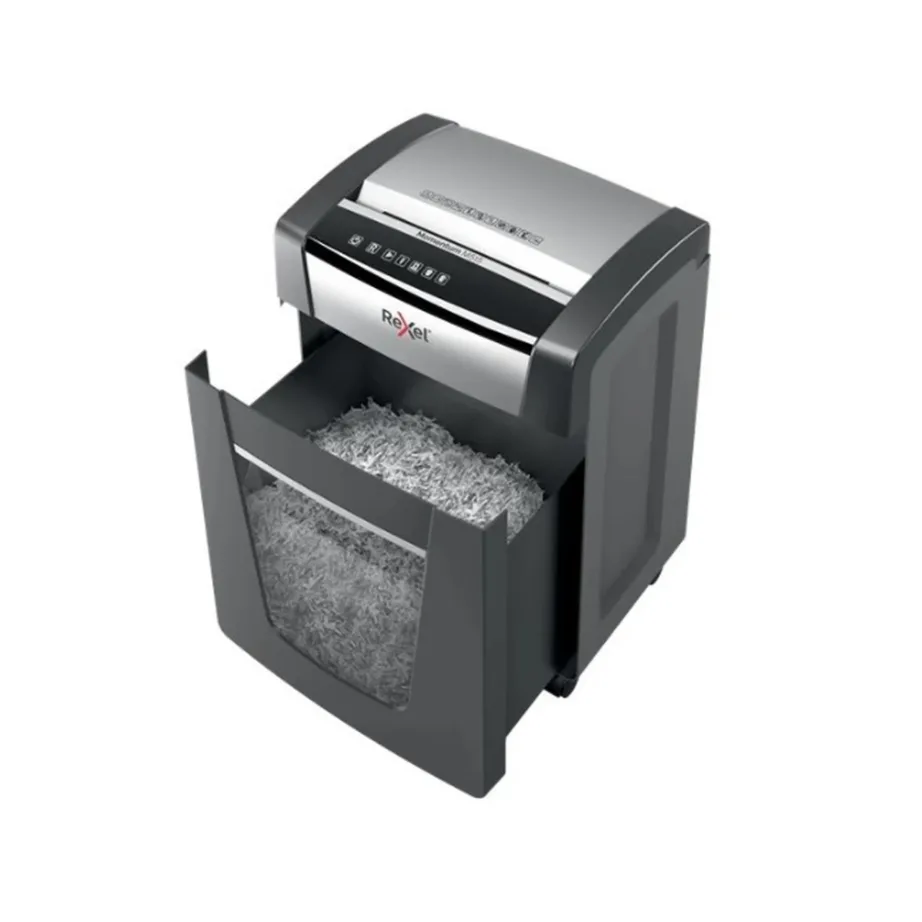 Rexel Momentum M515 230 mm mikro-lõikega must paberihävitaja, P-5 turbetase, 15 lehte korraga, 30L konteiner, mudel 2104577EU – 3