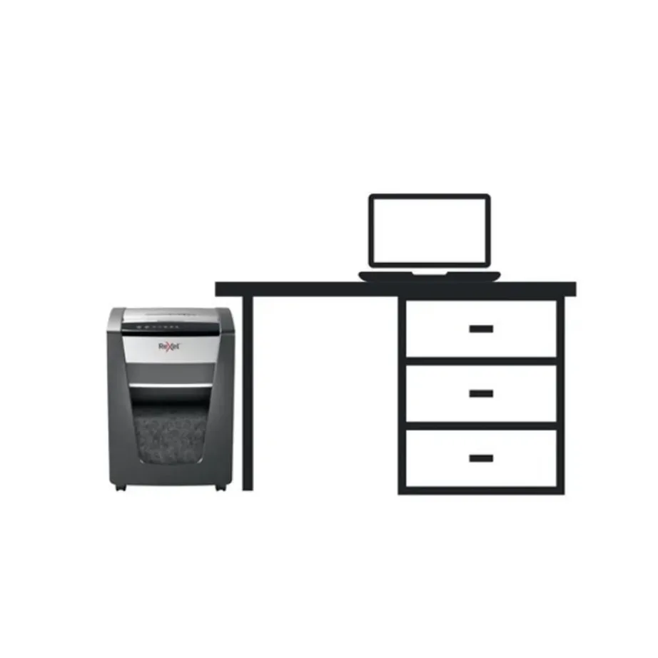 Rexel Momentum M515 230 mm mikro-lõikega must paberihävitaja, P-5 turbetase, 15 lehte korraga, 30L konteiner, mudel 2104577EU – 7