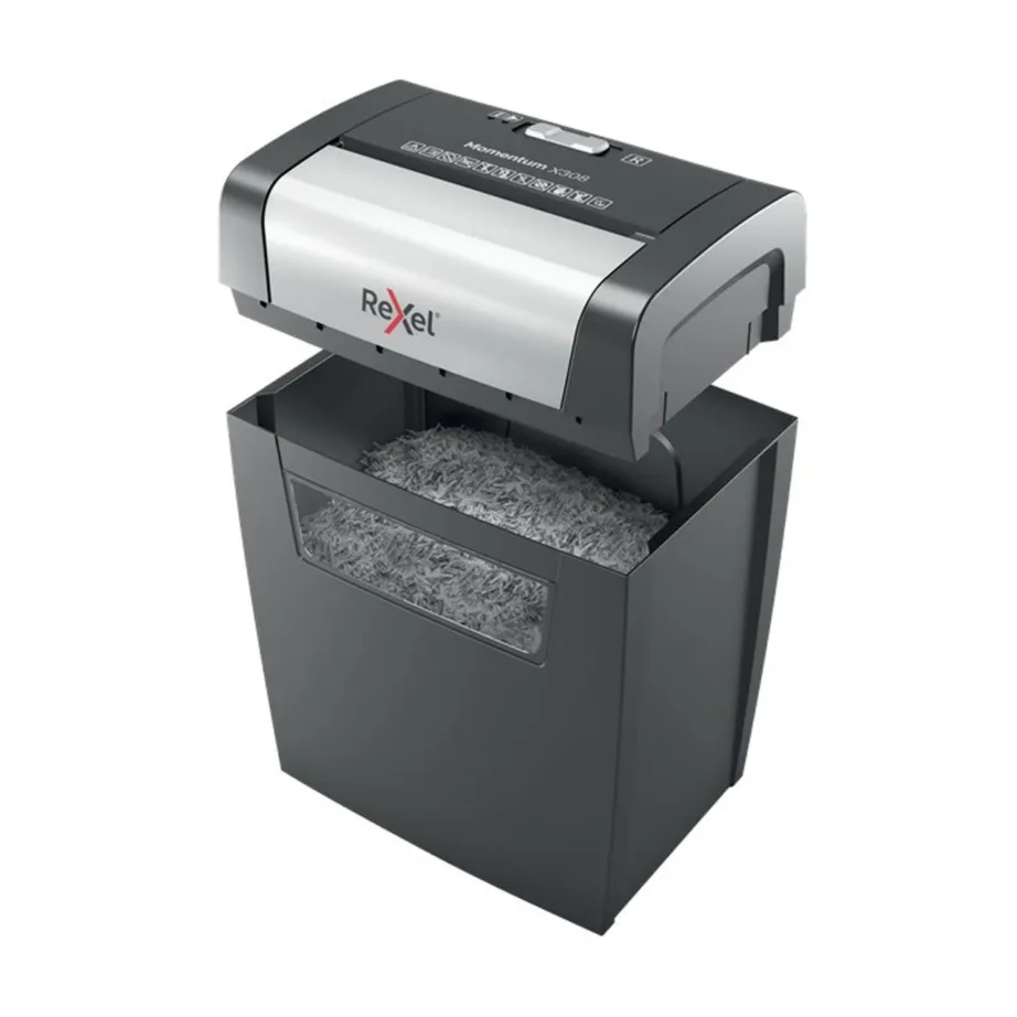Rexel Momentum X308 8-leheline P-3 must paberipurustaja 15L konteineriga – 3