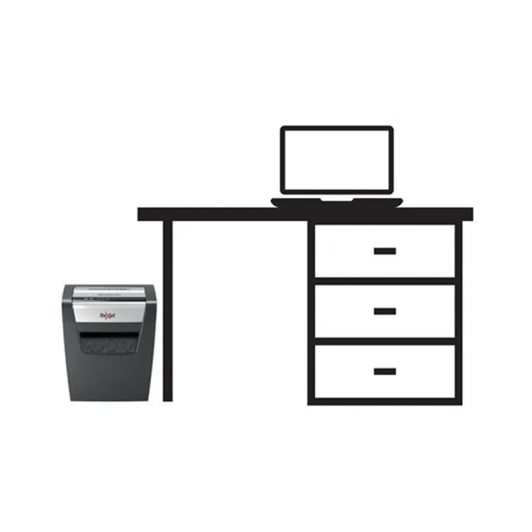 Rexel Momentum X312 12-leheline 23L must/hall ristlõikega paberihävitaja P-3 tasemega, ummistusvastane, 2104572EU