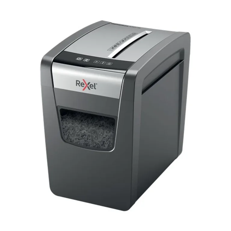 Rexel Momentum X312-SL 12-leheline 23L P-3 osakestega paberihävitaja, must/hall, 5x42 mm, ummistusvastane