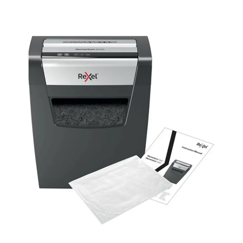 Rexel Momentum X410 10-leheline P-4 osakesteks lõikav paberipurustaja, 23L must/hall, 2104571EU – 8