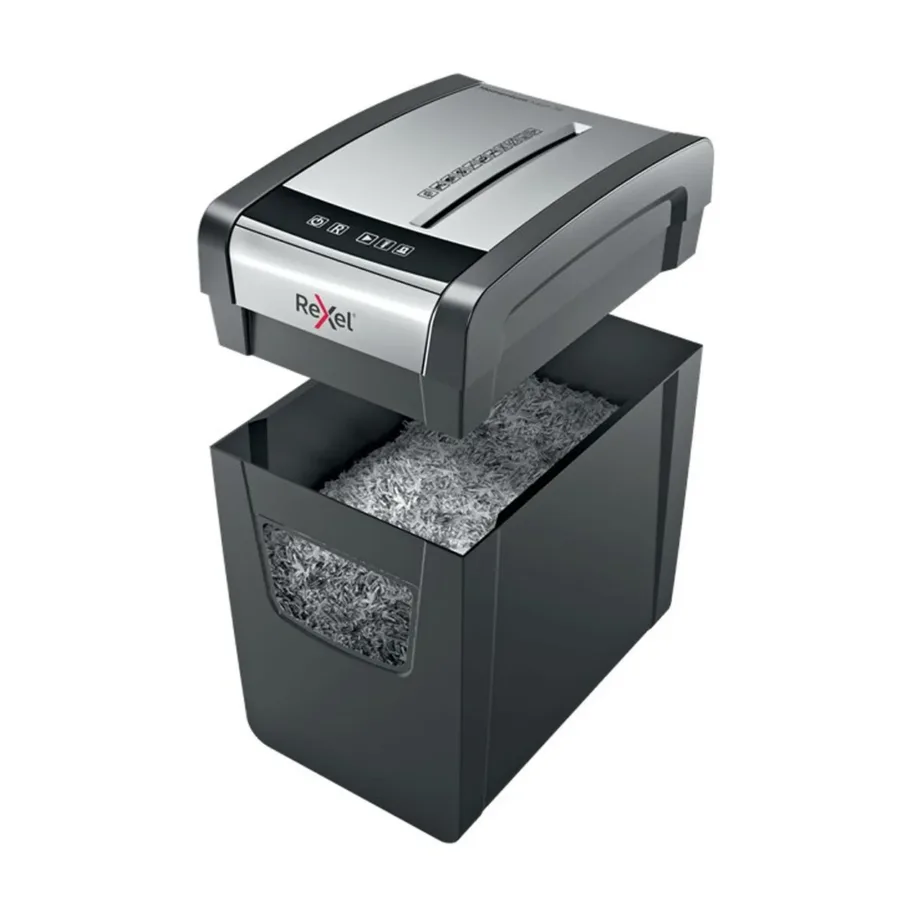 Rexel Momentum X410-SL 10-leheline P-4 ristlõikega paberihävitaja, 23L must/hall, 22 cm sisestusava, 2104573EU – 3