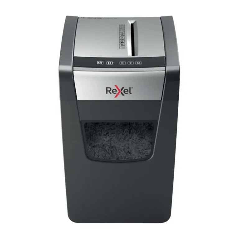 Rexel Momentum X410-SL 10-leheline P-4 ristlõikega paberihävitaja, 23L must/hall, 22 cm sisestusava, 2104573EU