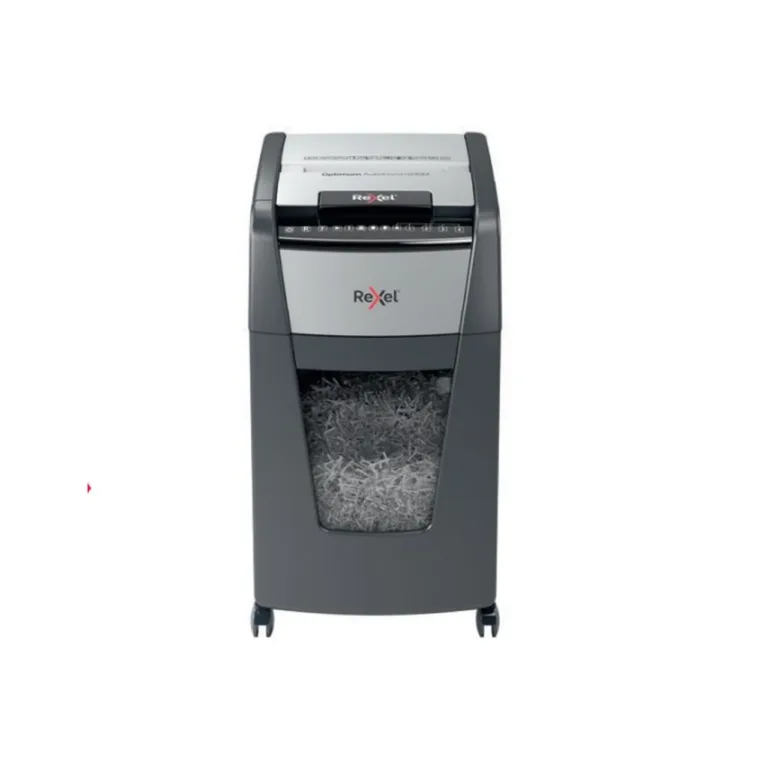 Rexel Optimum Auto+ 300X 60L mikro-lõikega paberipurustaja, A4, 300 lehte, P-4, must/hall, mudel 2020300XEU
