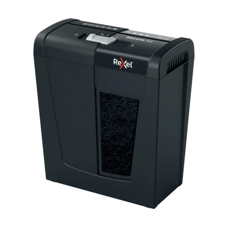 Rexel Secure S5 (2020121EU) 6 mm ribalõikusega paberihunt, 5-leheline, 10L, must, P-2 turvatase, A4, 70 dB