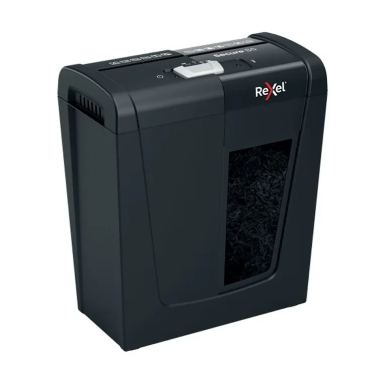 Rexel Secure S5 (2020121EU) 6 mm ribalõikusega paberihunt, 5-leheline, 10L, must, P-2 turvatase, A4, 70 dB