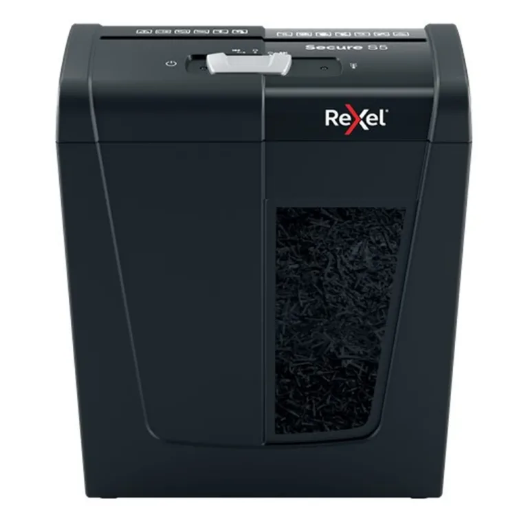 Rexel Secure S5 (2020121EU) 6 mm ribalõikusega paberihunt, 5-leheline, 10L, must, P-2 turvatase, A4, 70 dB