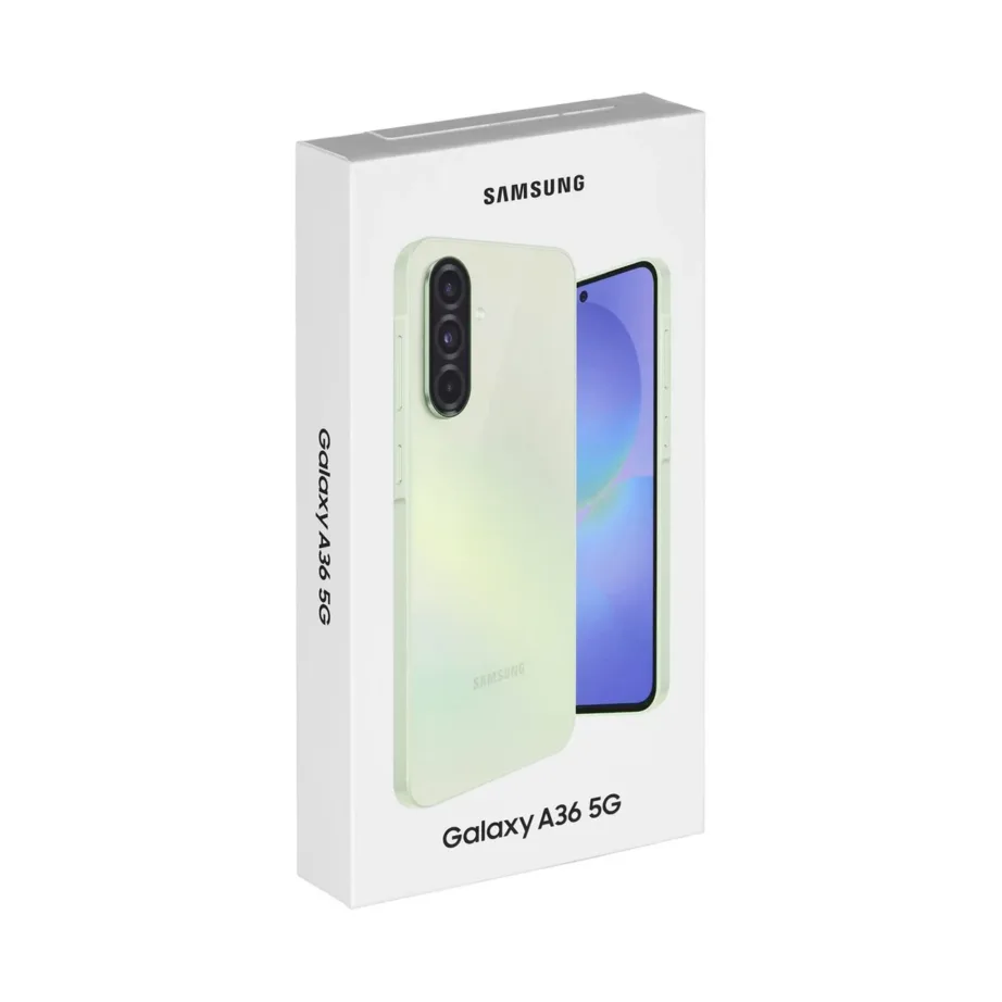 Samsung Galaxy A36 SM-A366BLGGEUE 6,7″ 8 GB/256 GB lime roheline Dual SIM 5G IP67 nutitelefon Android 15, 5000 mAh, Snapdragon – 5