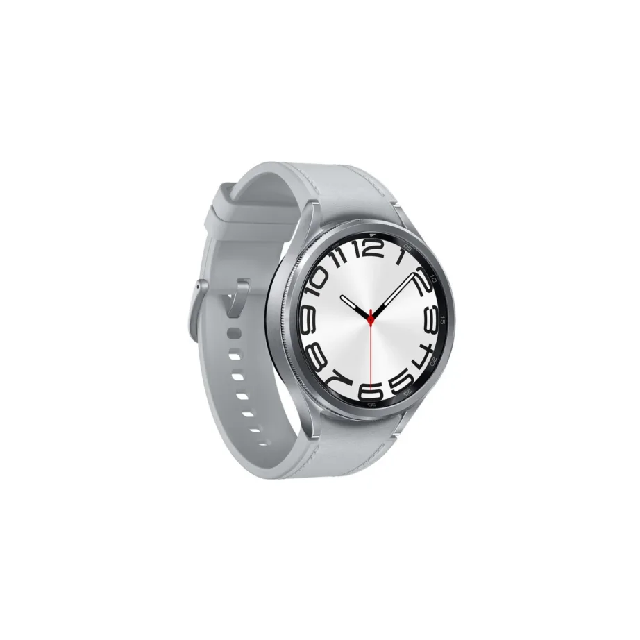 Samsung Galaxy Watch6 Classic SM-R960NZSAEUE 47 mm hõbedane roostevabast terasest nutikell, safiirklaas, 40 h aku, 5 ATM, IP68, pulsi- ja vererõhumõõtur, Wear OS – 3