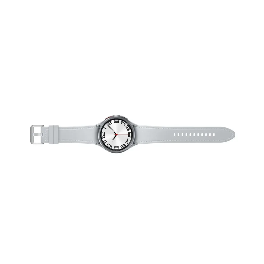 Samsung Galaxy Watch6 Classic SM-R960NZSAEUE 47 mm hõbedane roostevabast terasest nutikell, safiirklaas, 40 h aku, 5 ATM, IP68, pulsi- ja vererõhumõõtur, Wear OS – 6