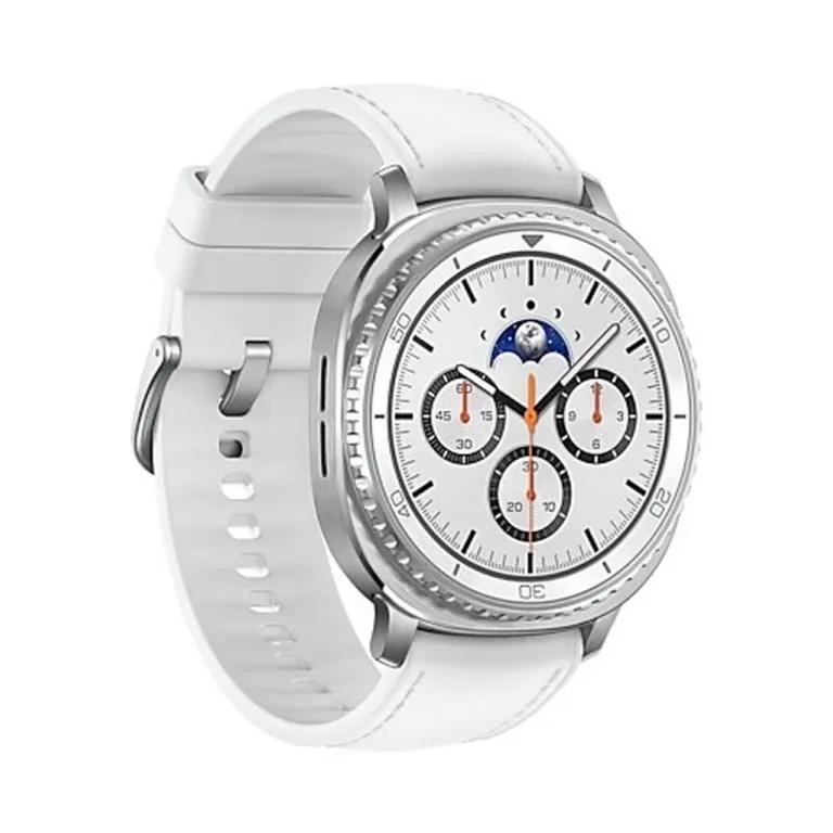 Samsung Galaxy Watch8 Classic SM-L500NZWAEUE 46 mm hõbedane alumiiniumist AMOLED nutikell, Super AMOLED 1,3