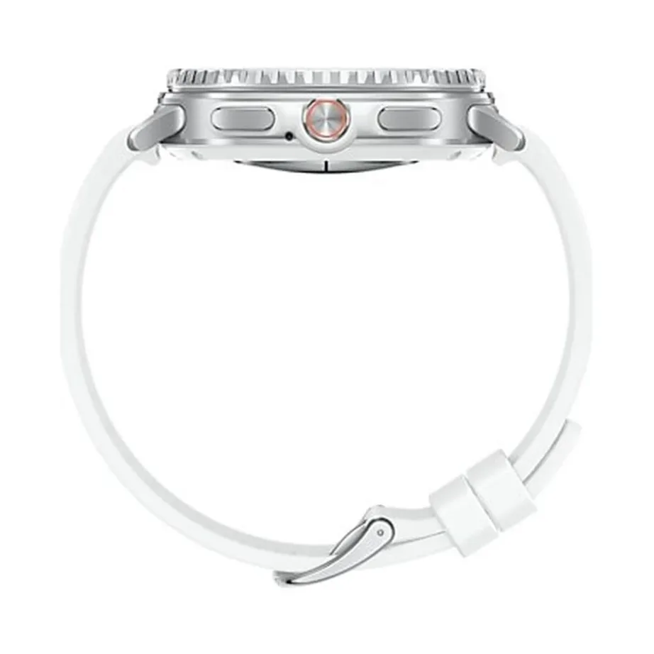 Samsung Galaxy Watch8 Classic SM-L500NZWAEUE 46 mm hõbedane alumiiniumist AMOLED nutikell, Super AMOLED 1,3″ ekraan, pulsi- ja aktiivsusmonitor, 5 ATM/IP68 veekindlus, 64 GB, GPS, Wi-Fi, valge rihmaga – 5