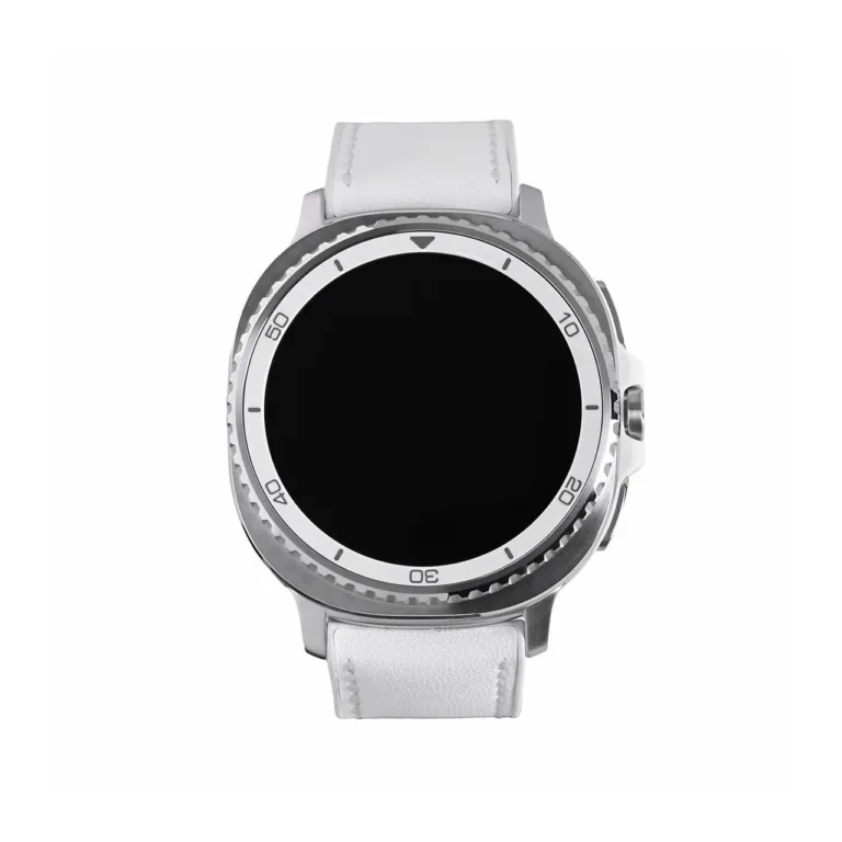 Samsung Galaxy Watch8 Classic SM-L505FZWAEUE 46 mm hõbedane nutikell, 1,3'' AMOLED, 4G, GPS, alumiiniumkorpus, safiirklaas, 64 GB, valge rihm