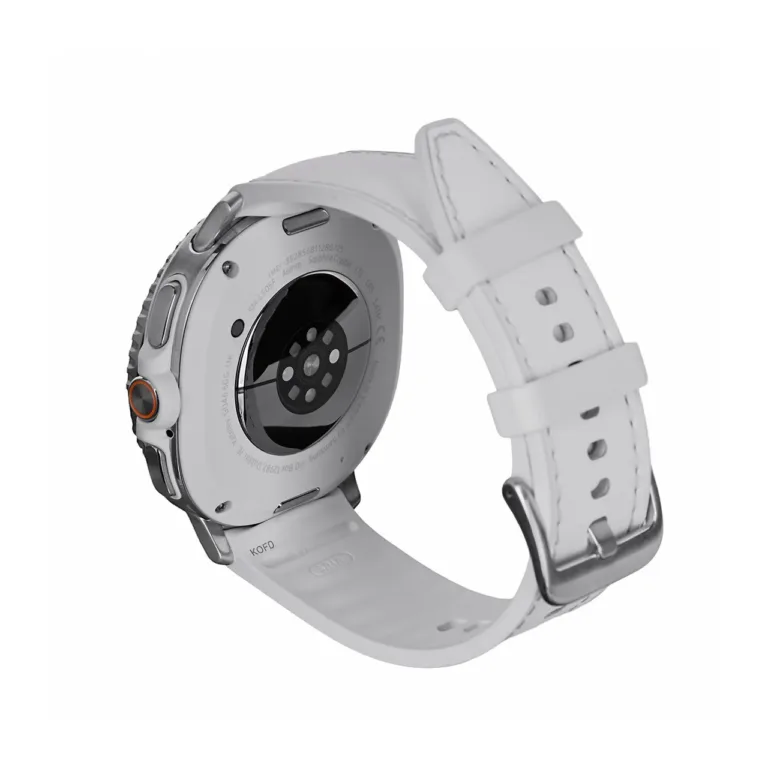 Samsung Galaxy Watch8 Classic SM-L505FZWAEUE 46 mm hõbedane nutikell, 1,3'' AMOLED, 4G, GPS, alumiiniumkorpus, safiirklaas, 64 GB, valge rihm