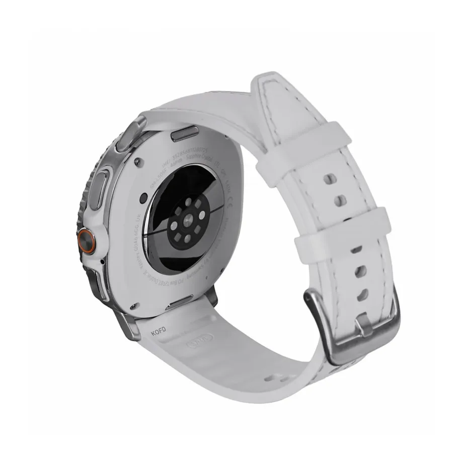 Samsung Galaxy Watch8 Classic SM-L505FZWAEUE 46 mm hõbedane nutikell, 1,3” AMOLED, 4G, GPS, alumiiniumkorpus, safiirklaas, 64 GB, valge rihm – 3