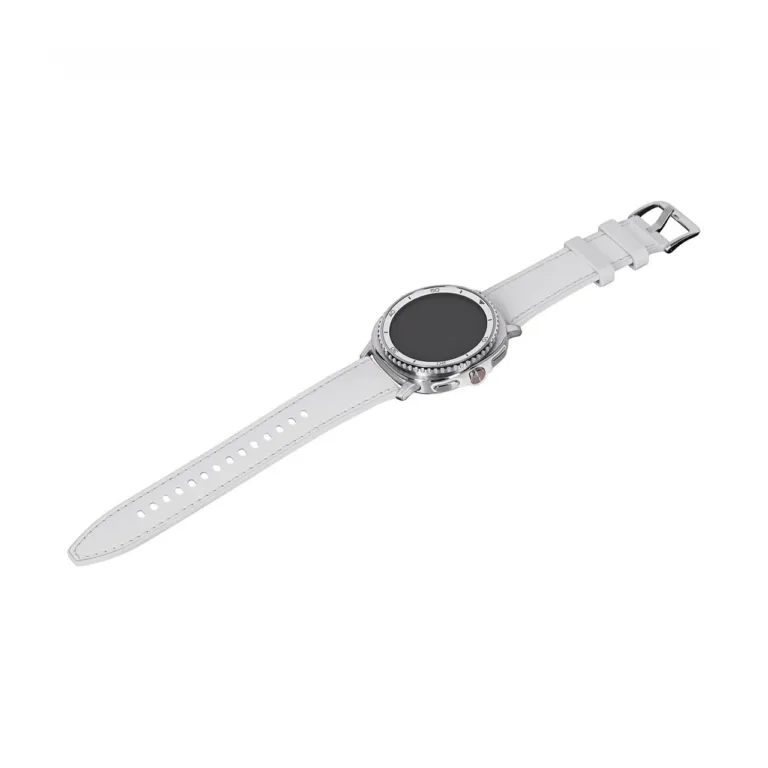 Samsung Galaxy Watch8 Classic SM-L505FZWAEUE 46 mm hõbedane nutikell, 1,3'' AMOLED, 4G, GPS, alumiiniumkorpus, safiirklaas, 64 GB, valge rihm