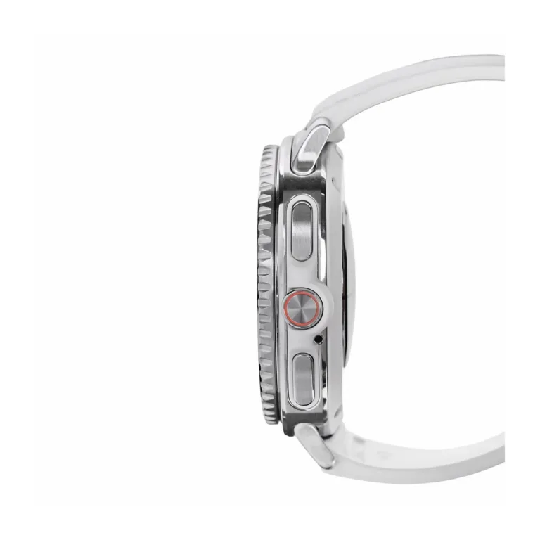 Samsung Galaxy Watch8 Classic SM-L505FZWAEUE 46 mm hõbedane nutikell, 1,3'' AMOLED, 4G, GPS, alumiiniumkorpus, safiirklaas, 64 GB, valge rihm