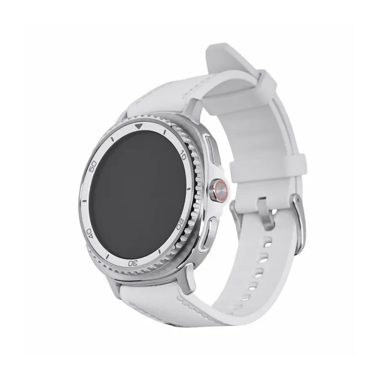 Samsung Galaxy Watch8 Classic SM-L505FZWAEUE 46 mm hõbedane nutikell, 1,3'' AMOLED, 4G, GPS, alumiiniumkorpus, safiirklaas, 64 GB, valge rihm