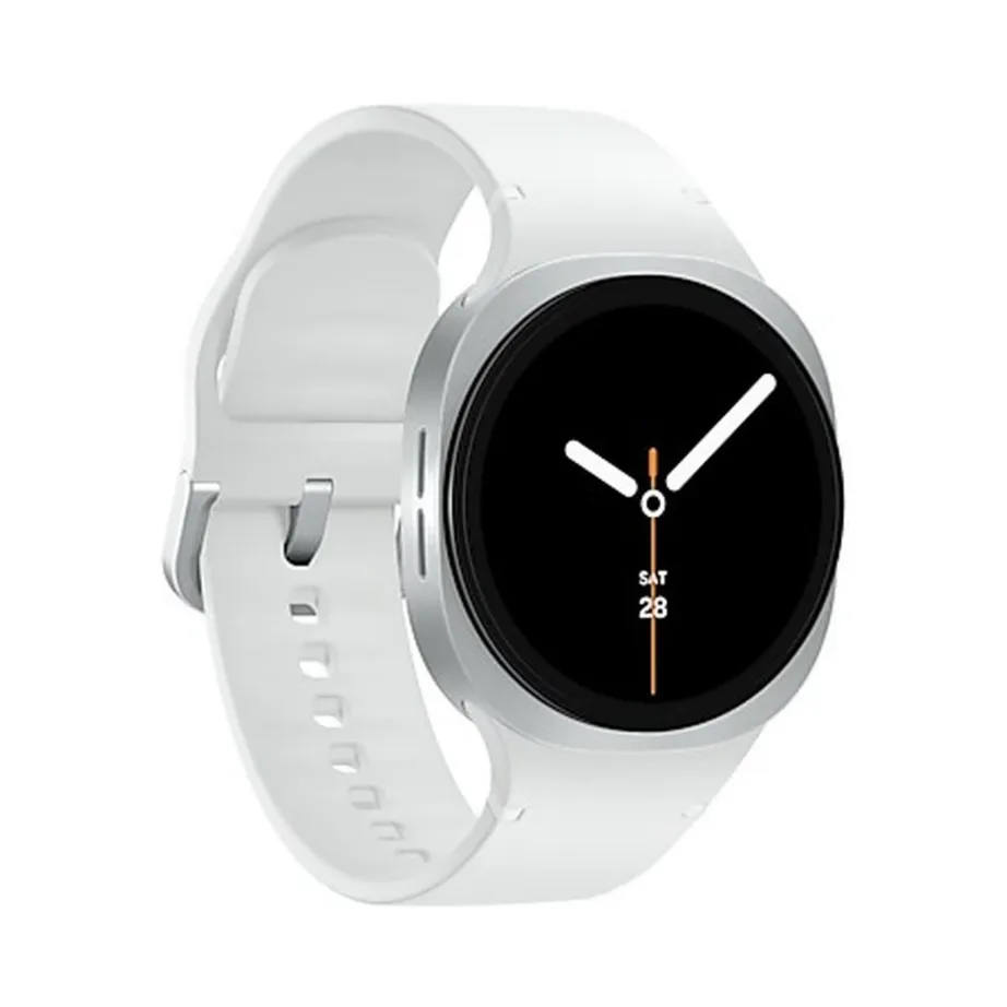 Samsung Galaxy Watch8 SM-L325FZSAEUE 40 mm hõbedane AMOLED LTE nutikell, safiirklaas, valge rihm, 32 GB, 4G, GPS, MIL-STD-810H – 3