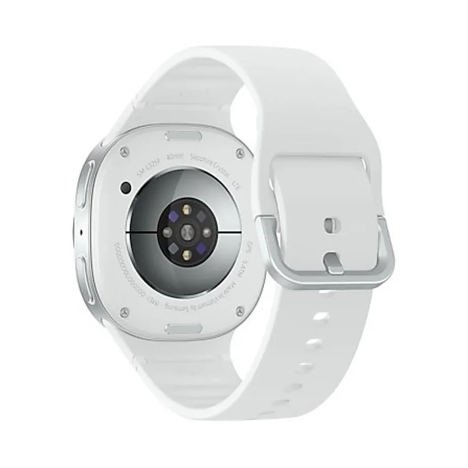 Samsung Galaxy Watch8 SM-L325FZSAEUE 40 mm hõbedane AMOLED LTE nutikell, safiirklaas, valge rihm, 32 GB, 4G, GPS, MIL-STD-810H – 4