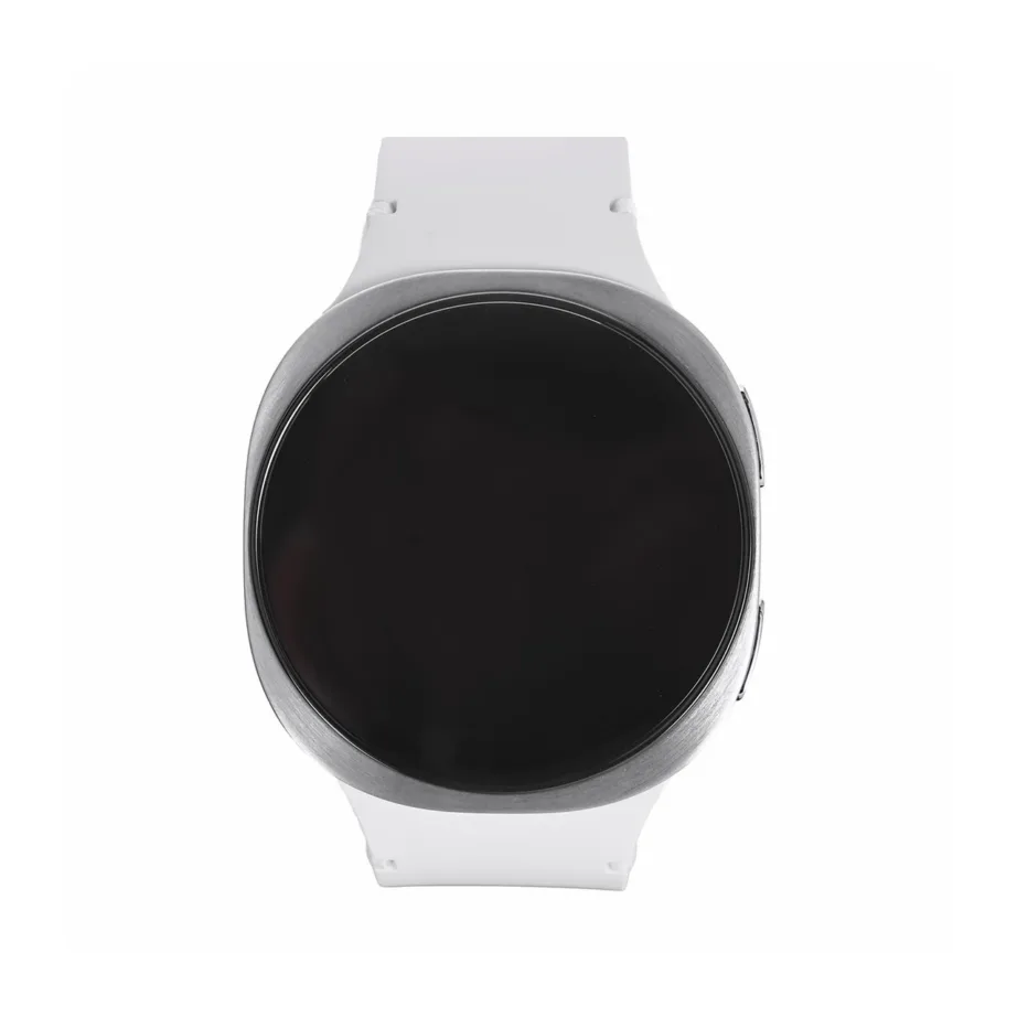 Samsung Galaxy Watch8 SM-L335FZSAEUE 44 mm hõbedane nutikell AMOLED 1,5″ ekraan, LTE, GPS, 32 GB, alumiiniumkorpus, 5 ATM, valge rihm – 4