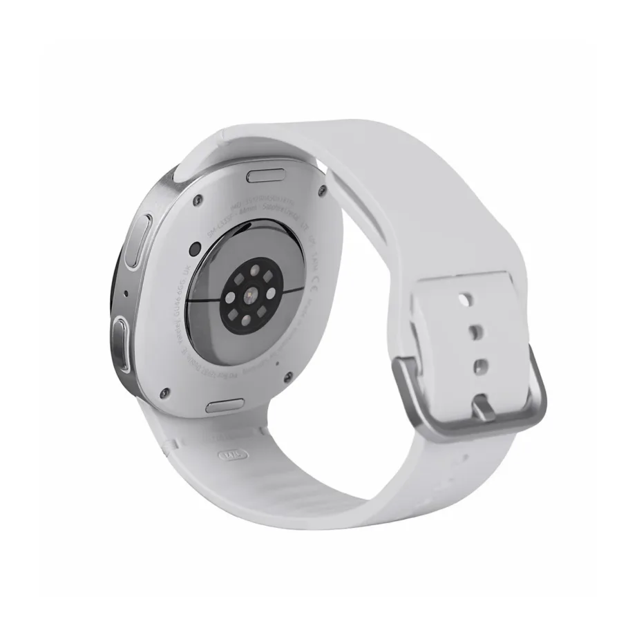 Samsung Galaxy Watch8 SM-L335FZSAEUE 44 mm hõbedane nutikell AMOLED 1,5″ ekraan, LTE, GPS, 32 GB, alumiiniumkorpus, 5 ATM, valge rihm – 5