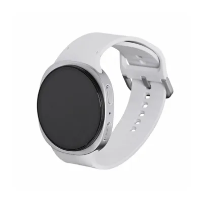 Samsung Galaxy Watch8 SM-L335FZSAEUE 44 mm hõbedane nutikell AMOLED 1,5" ekraan, LTE, GPS, 32 GB, alumiiniumkorpus, 5 ATM, valge rihm