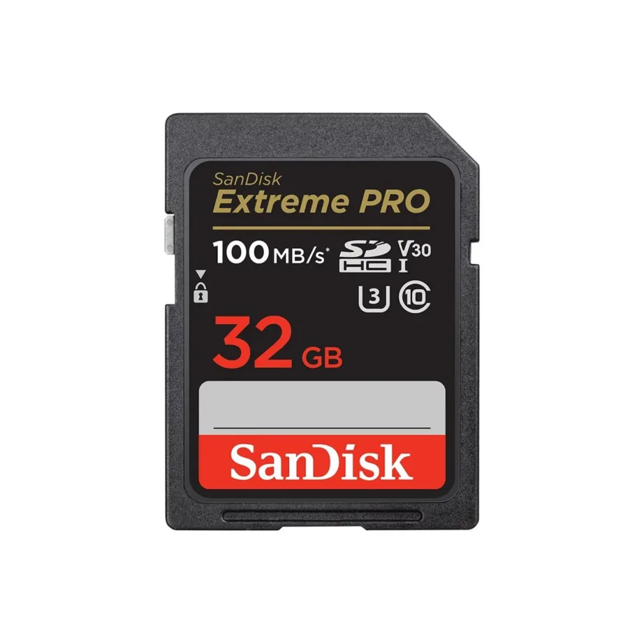 SanDisk Extreme PRO SDSDXXO-032G-GN4IN 32GB SDHC UHS-I Class 10 U3 V30 100MB/s must vastupidav mälukaart