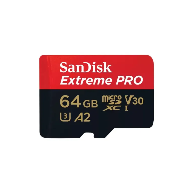 SanDisk Extreme PRO SDSQXCU-064G-GN6MA 64GB MicroSDXC UHS-I Class 10 U3 V30 A2 must/punane mälukaart veekindel + SD adapter