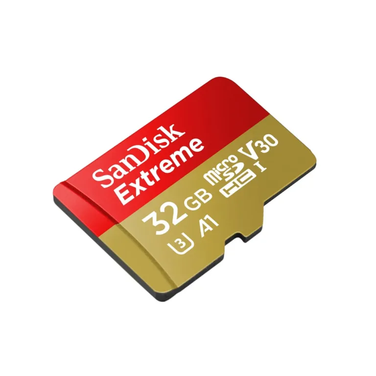 SanDisk Extreme SDSQXAF-032G-GN6AA 32GB UHS-I U3 V30 Class 10 microSDHC mälukaart 100MB/s lugemiskiirus, 60MB/s kirjutamiskiirus, veekindel, löögikindel, SD-adapteriga