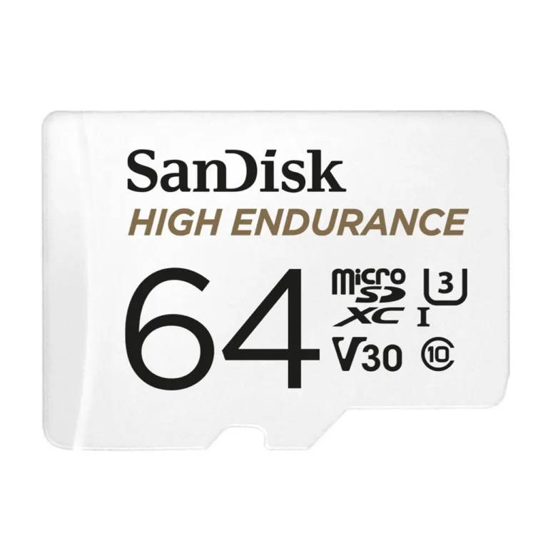 SanDisk SDSQQNR-064G-GN6IA 64GB microSDXC Class 10 U3 V30 valge mälukaart adapteriga, veekindel ja löögikindel