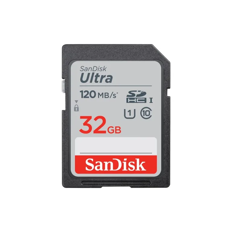 SanDisk Ultra SDSDUN4-032G-GN6IN 32 GB SDHC Class 10 UHS-I 120 MB/s must mälukaart kirjutuskaitsega