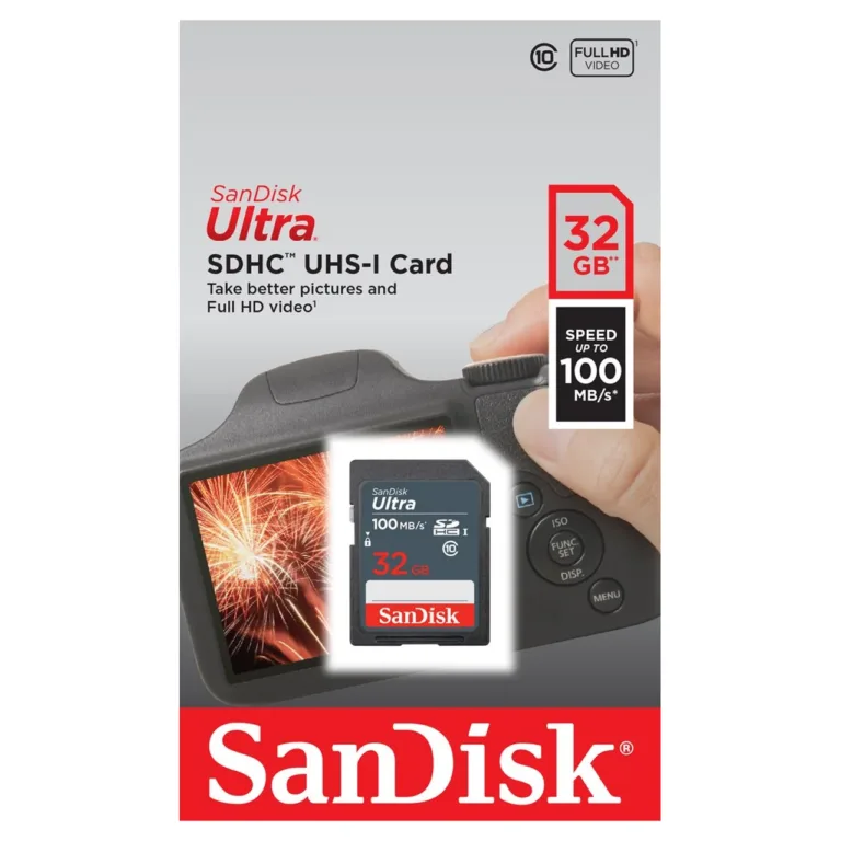 SanDisk Ultra SDSDUNR-032G-GN3IN 32GB SDHC UHS-I Class 10 U1 mälukaart 100MB/s veekindel