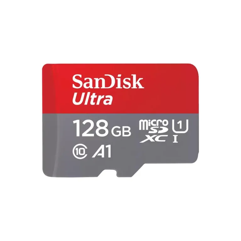 SanDisk Ultra SDSQUAB-128G-GN6MA 128GB UHS-I Class 10 A1 MicroSDXC mälukaart kuni 140 MB/s, adapteriga, hall/punane