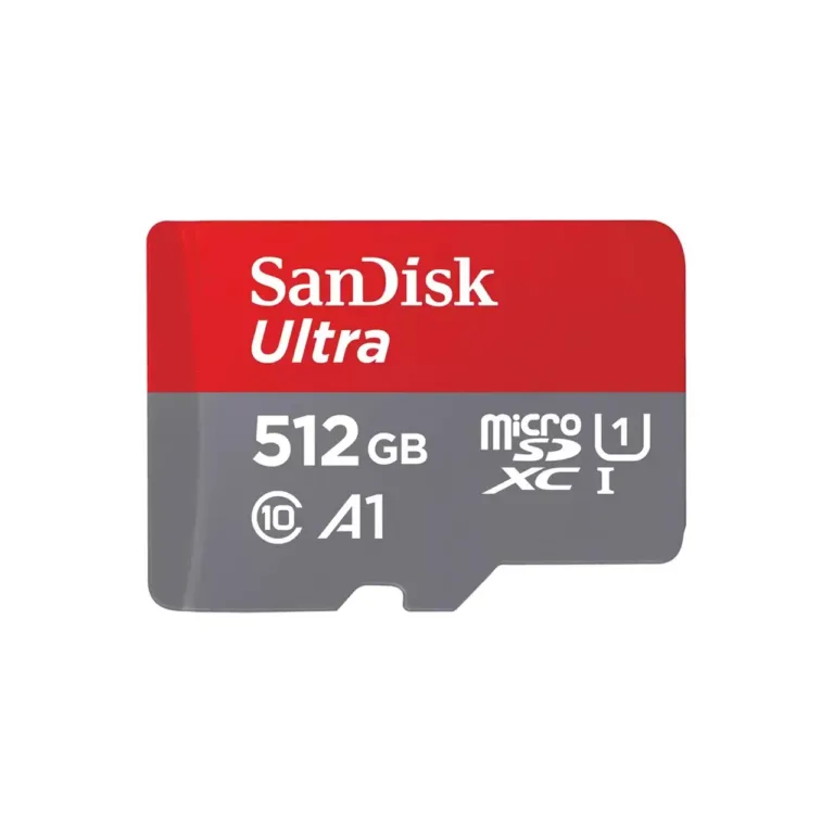 SanDisk Ultra SDSQUAC-512G-GN6MA 512GB MicroSDXC UHS-I A1 Class 10 150MB/s mälukaart SD-adapteriga, hall/punane