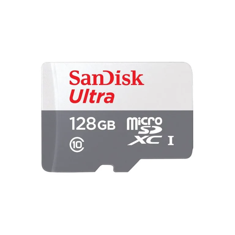 SanDisk Ultra SDSQUNR-128G-GN3MN 128 GB MicroSDXC Class 10 U1 mälukaart, valge/hall