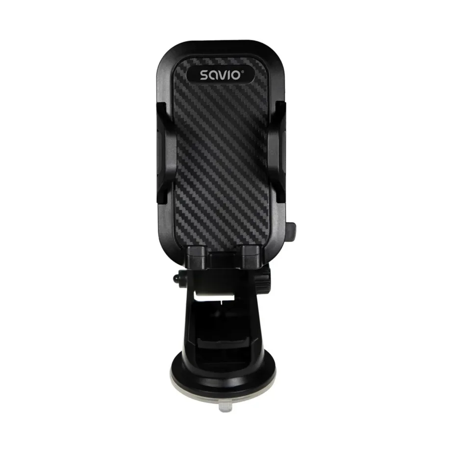 SAVIO CH-04 must ABS-silikoonist auto telefonihoidik esiklaasile, 55–113 mm nutitelefonidele – 3