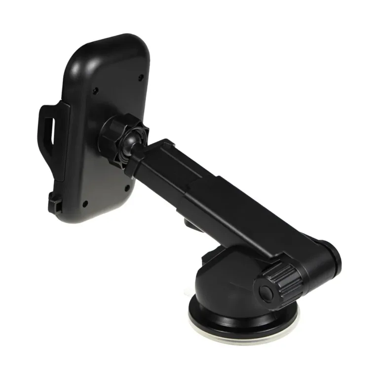 SAVIO CH-04 must ABS-silikoonist auto telefonihoidik esiklaasile, 55–113 mm nutitelefonidele