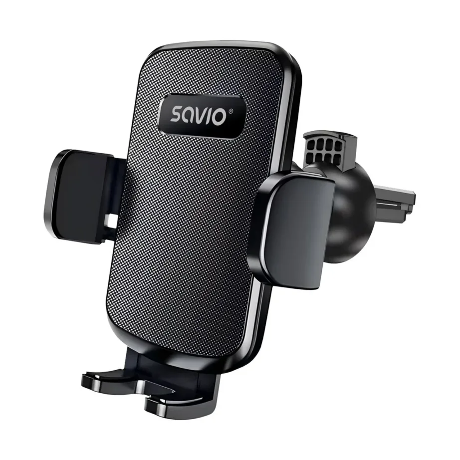SAVIO CH-05 must universaalne auto telefonihoidik õhuavadele, 55–113 mm laiustele nutitelefonidele