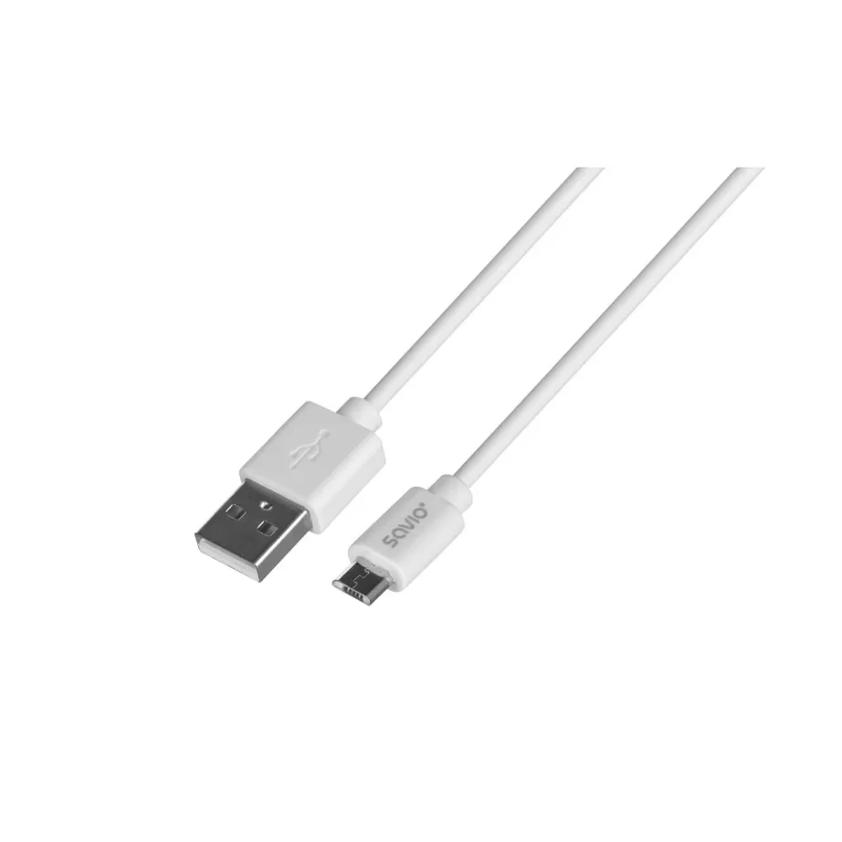 Savio CL-123 1 m valge USB 2.0 A–Micro-USB B andme- ja laadimiskaabel – 2