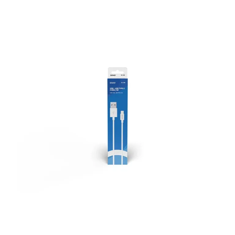Savio CL-126 1 m valge USB-A–USB-C 5A PVC andme- ja laadimiskaabel, USB 2.0