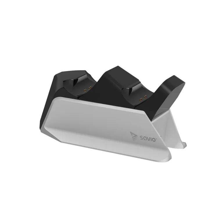 SAVIO GCS-01 PS5 DualSense juhtmega laadimisjaam, 2 pulti, USB-C, must/valge, LED-indikaatoriga