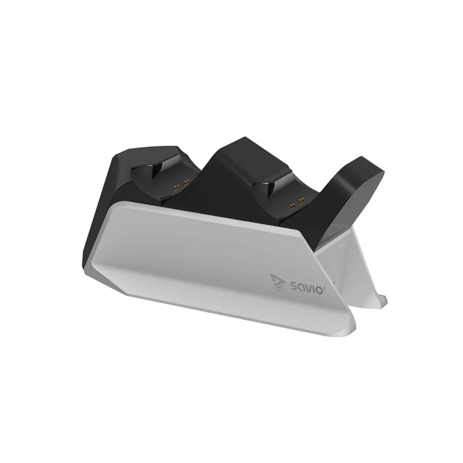 SAVIO GCS-01 PS5 DualSense juhtmega laadimisjaam, 2 pulti, USB-C, must/valge, LED-indikaatoriga – 9