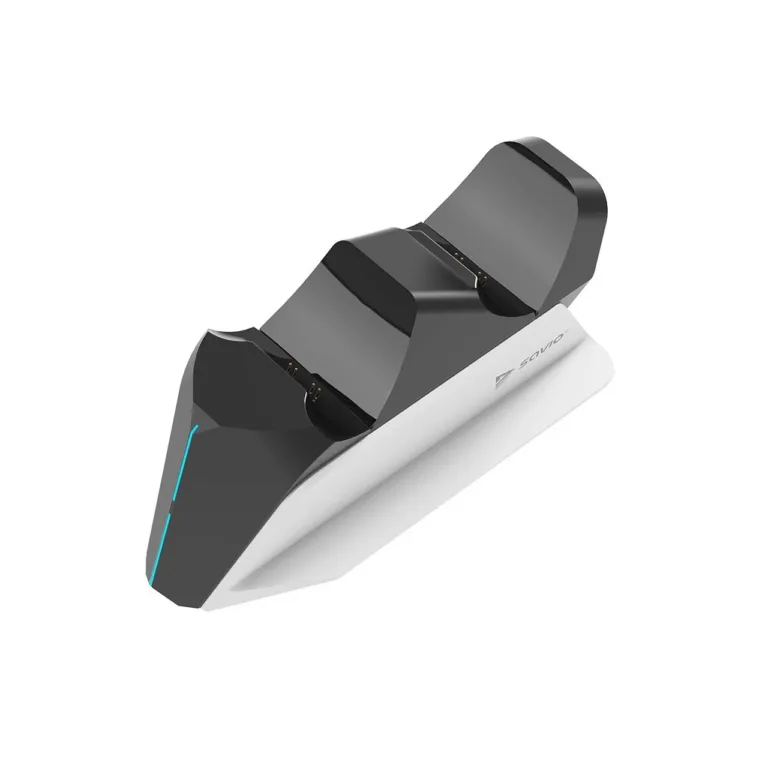 SAVIO GCS-01 PS5 DualSense juhtmega laadimisjaam, 2 pulti, USB-C, must/valge, LED-indikaatoriga